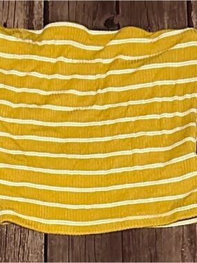 American Eagle Outfitters Striped Yellow Tube Top
